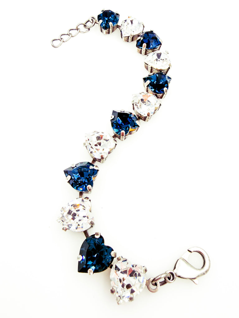 Bracelet – Sweetheart NAVY & Diamonds