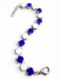 Bracelet - Duchess Go Navy! & Snow Opal