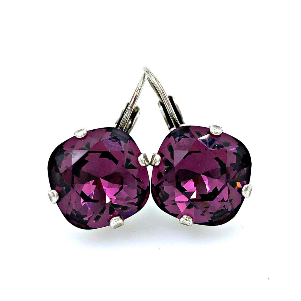 Queen Earrings - Blackberry